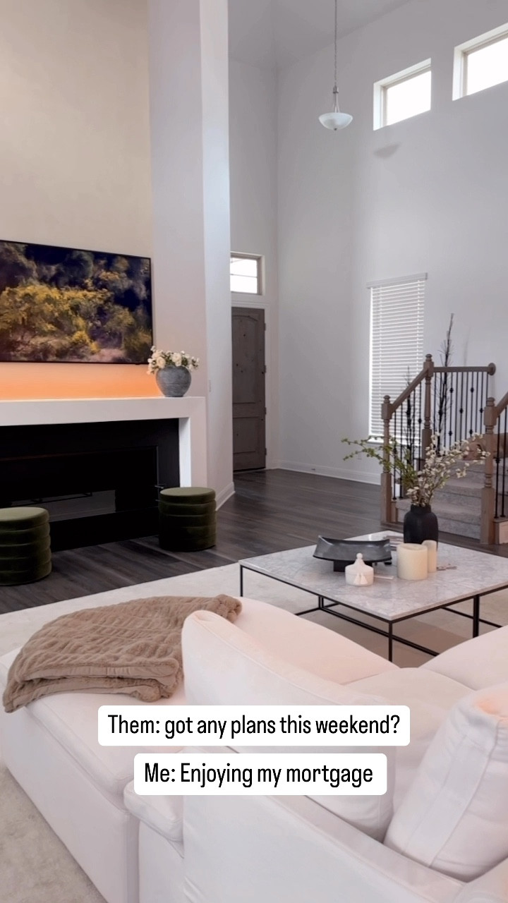 Added a few new pieces to our living space! I got things from all sorts of places ! Do you like?? I can’t wait to add art, console table, decorative pillows and more accents! The coffee tables are two flushed against one another :) 

#LTKVideo #LTKU #LTKFamily