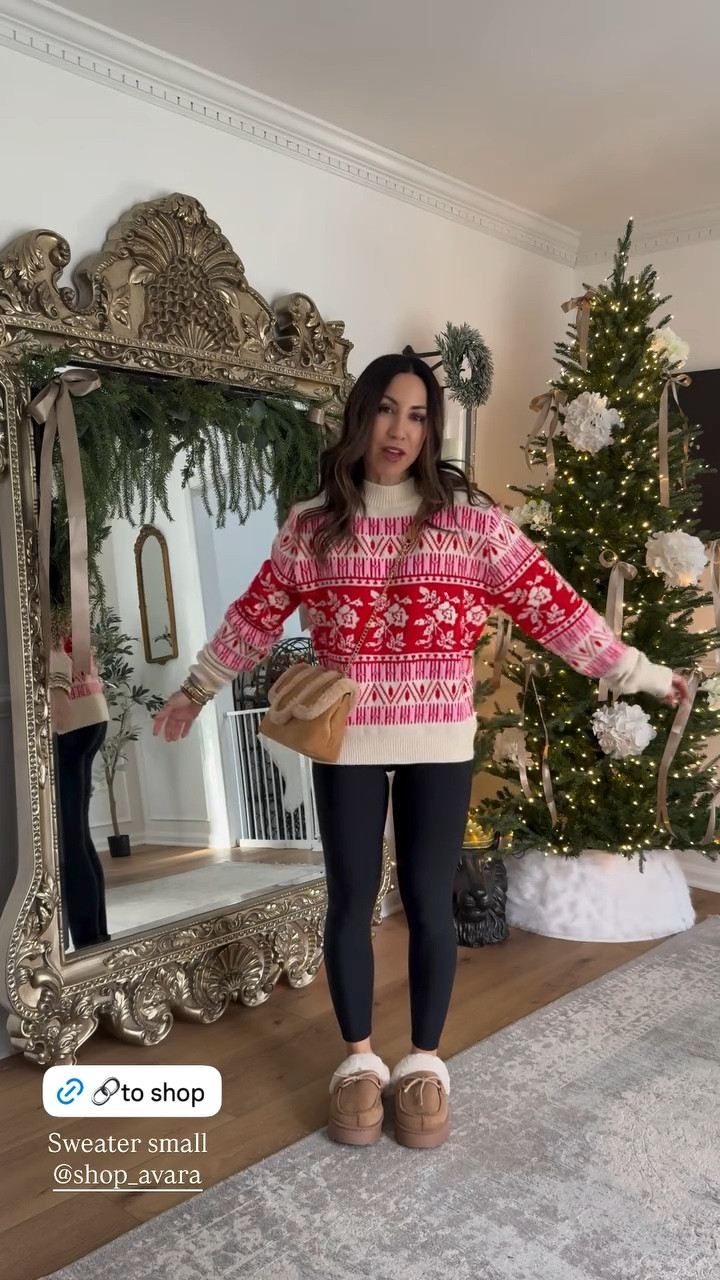 Jeans 25. Brighton jeans I cut. Sweaters small. Denim jacket small. Floral jacket XS. Leggings small. Shoes TTS. Jewelry code HOUSEOFLEO30. 
 
Fair isle sweaters, suede bag, Sherpa bag

#LTKOver40 #LTKFindsUnder100