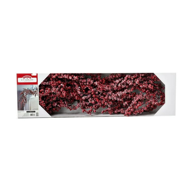 Holiday Time Red Berry Christmas Garland, 6' - Walmart.com | Walmart (US)