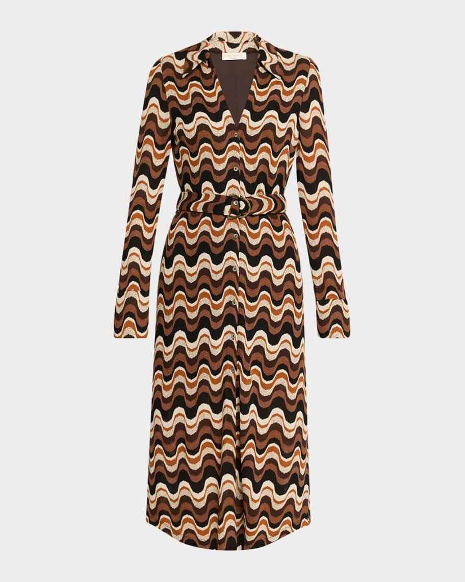 Swirl Lydia Belted Midi Shirtdress | Neiman Marcus