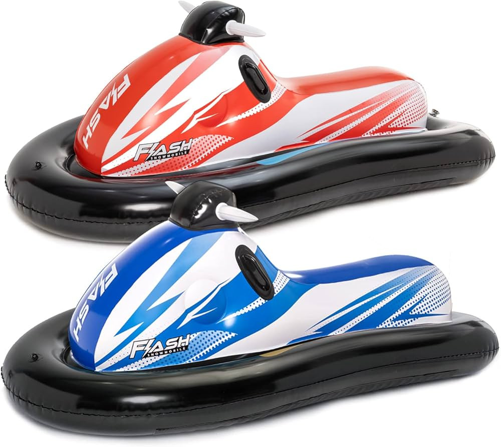 LIFECHOIC Snow Sled for Kids and Adults, Giant Inflatable Snowmobile 2 Pack | Amazon (US)