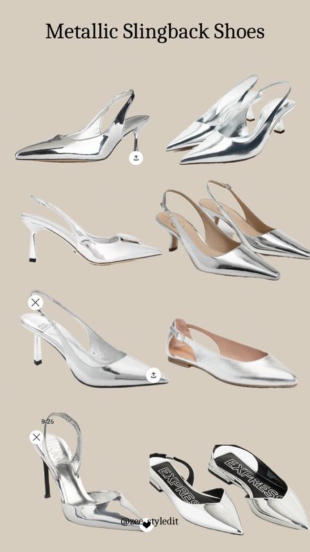 The perfect metallic slingbacks for Work Outfit or casual! I wear mine all the time , they go with just about any outfit 🤌🏻

#LTKSeasonal #LTKshoecrush #LTKSpringSale