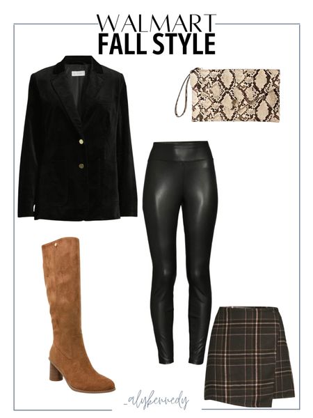 Walmart fall style, faux leather leggings, blazer, office style, workwear, boots 

#LTKstyletip #LTKSeasonal #LTKworkwear