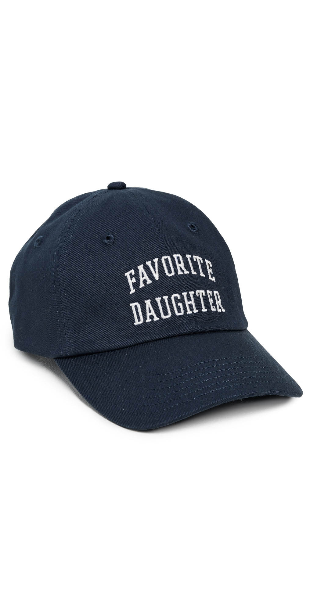 Favorite Daughter All Caps Logo Baseball Cap Navy One Size | Shopbop