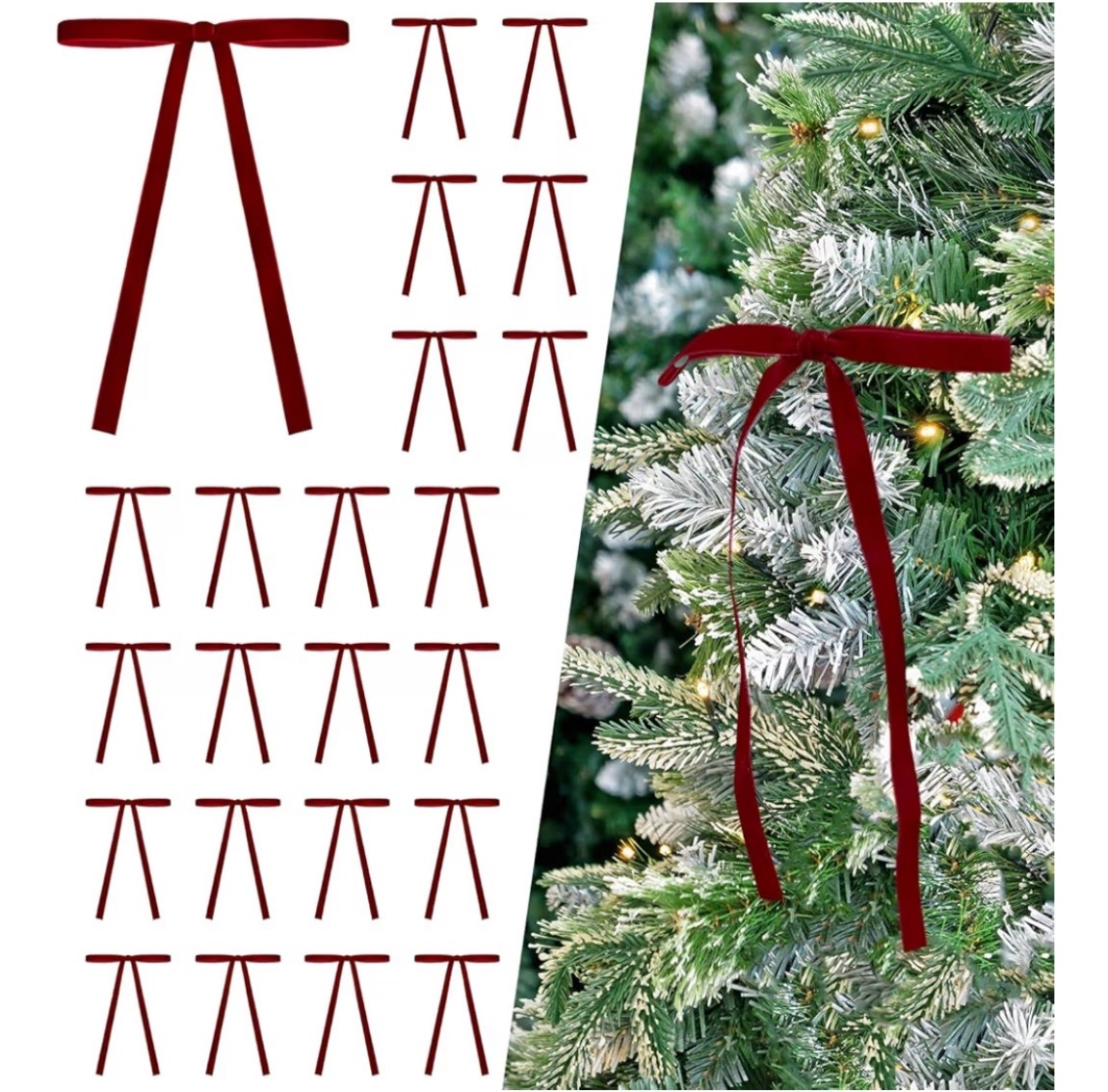 Red wine bows for your Christmas tree 

#LTKHome #LTKSeasonal #LTKHoliday