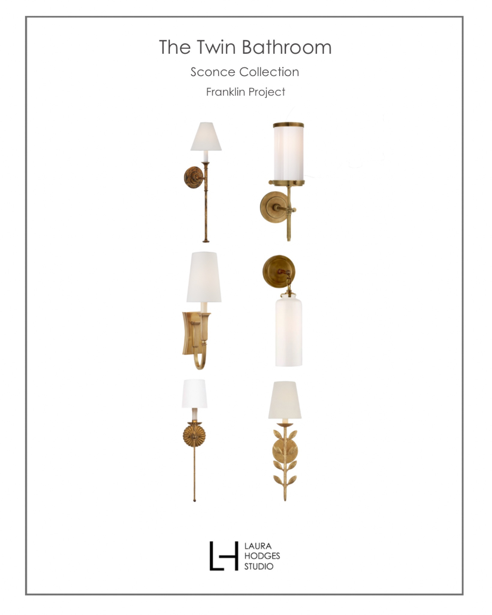 Brass sconce options with beautiful details.✨