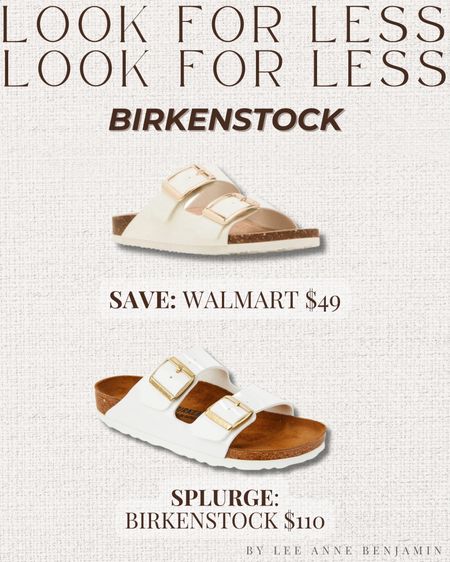Birkenstock look for less sandals from Walmart! 

#LTKfindsunder50 #LTKstyletip #LTKshoecrush