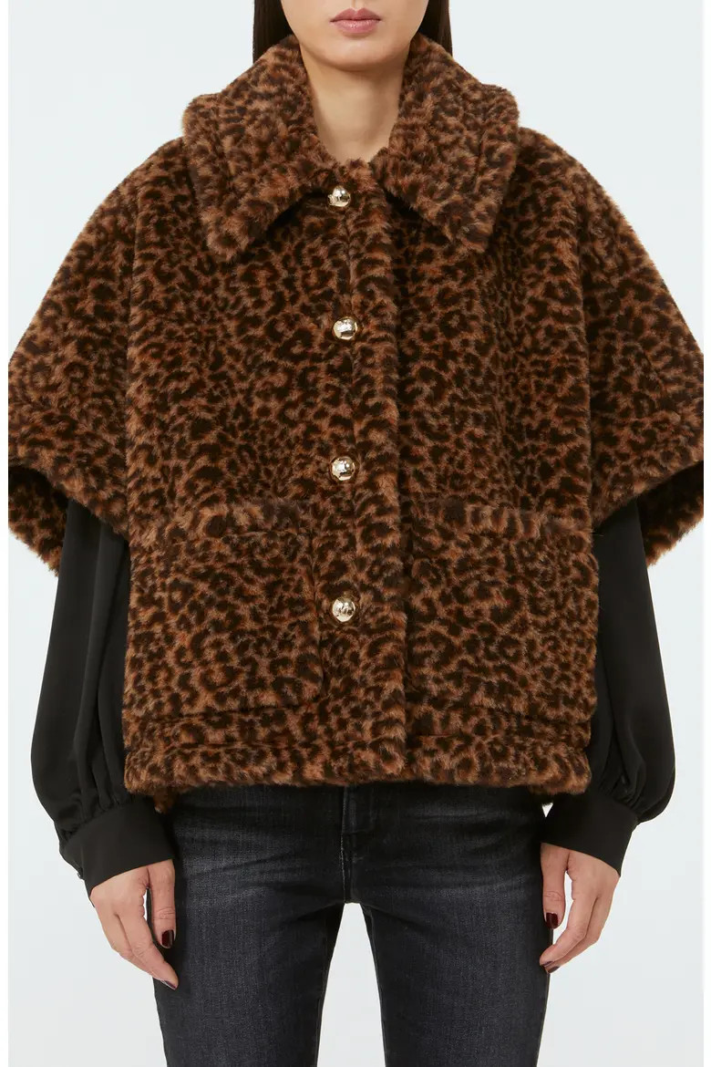 Leopard Print Teddy Bear Cape (Women) | Nordstrom | Nordstrom