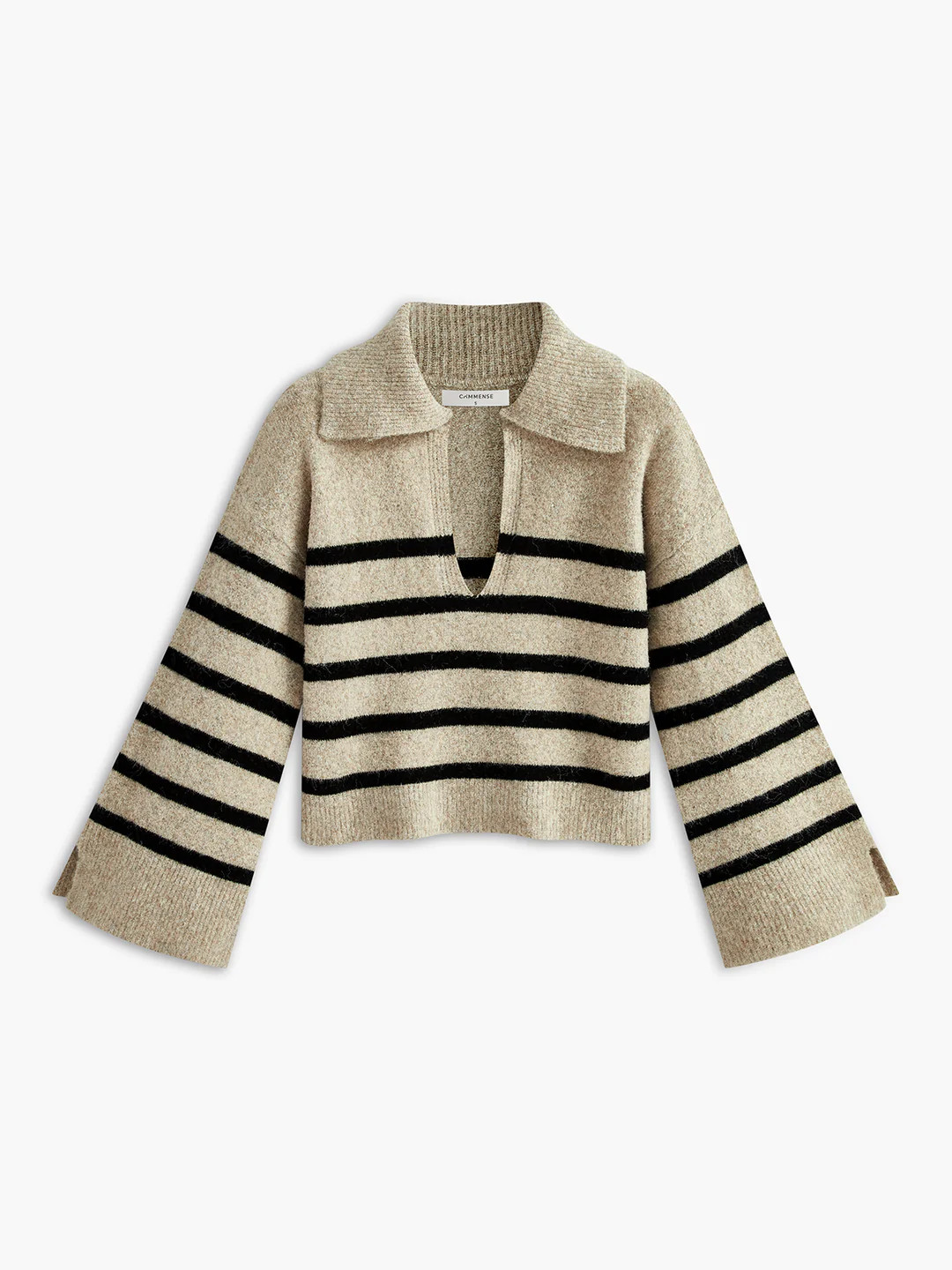Oversized Striped Pullover Sweater | Commense