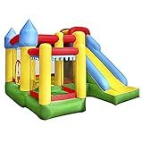 Inflatable Bounce House Castle Bouncer - Indoor/Outdoor Portable Jumping Bounce Castle w/ Slide, Saf | Amazon (US)