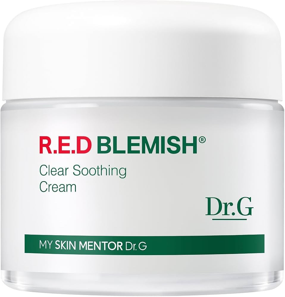 Dr. G R.E.D. Blemish Clear Soothing Cream - Calming Korean Moisturizer for Redness - Soothes Acne... | Amazon (US)