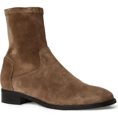 Aquatalia Sabrena Low Waterproof Bootie in Black Suede at Nordstrom, Size 8 | Nordstrom