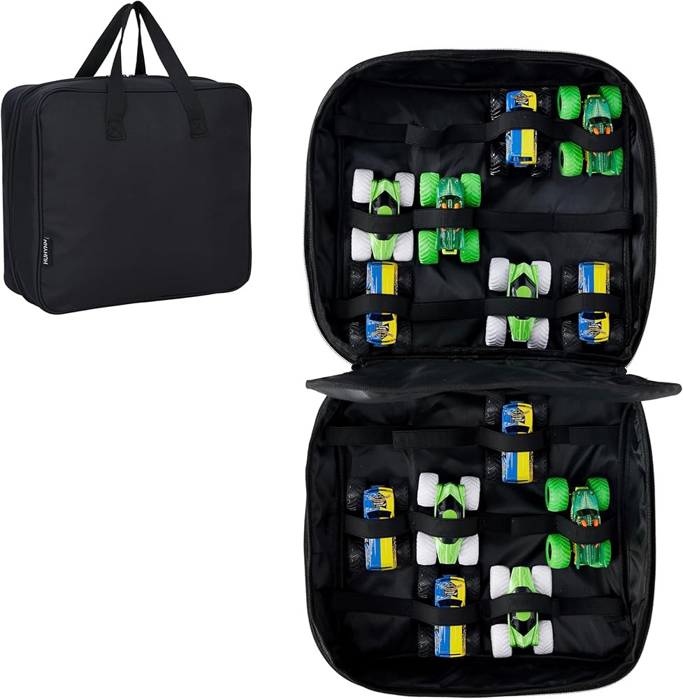 Carrying Case for 24 Monster Jam Trucks, Kid Toy Truck Storage and Organizer for Monster Jam Truc... | Amazon (US)