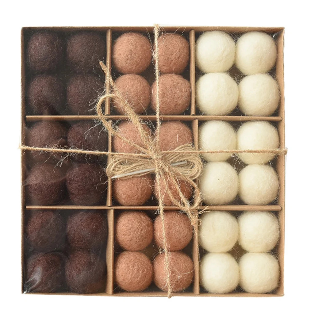 SIEYIO Christmas Wool Balls 36 pcs/box for Xmas Tree Home Party Decoration Colorful Wool Felt Orn... | Walmart (US)