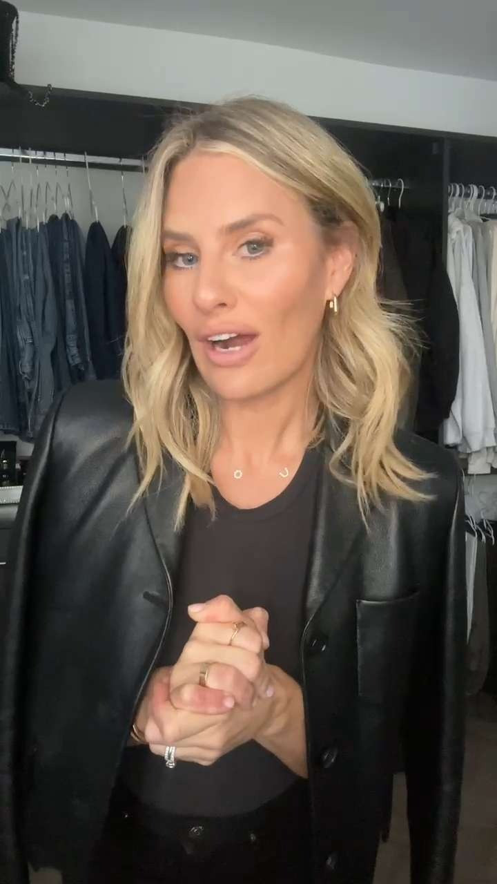 Autumn, leather jacket, Miu Miu, Arket, COS, Skims, bloom barrel jeans, pointed heels, earrings, ootd, transitional outfit  

 #LTKFashionMonth #LTKuk #LTKautumn