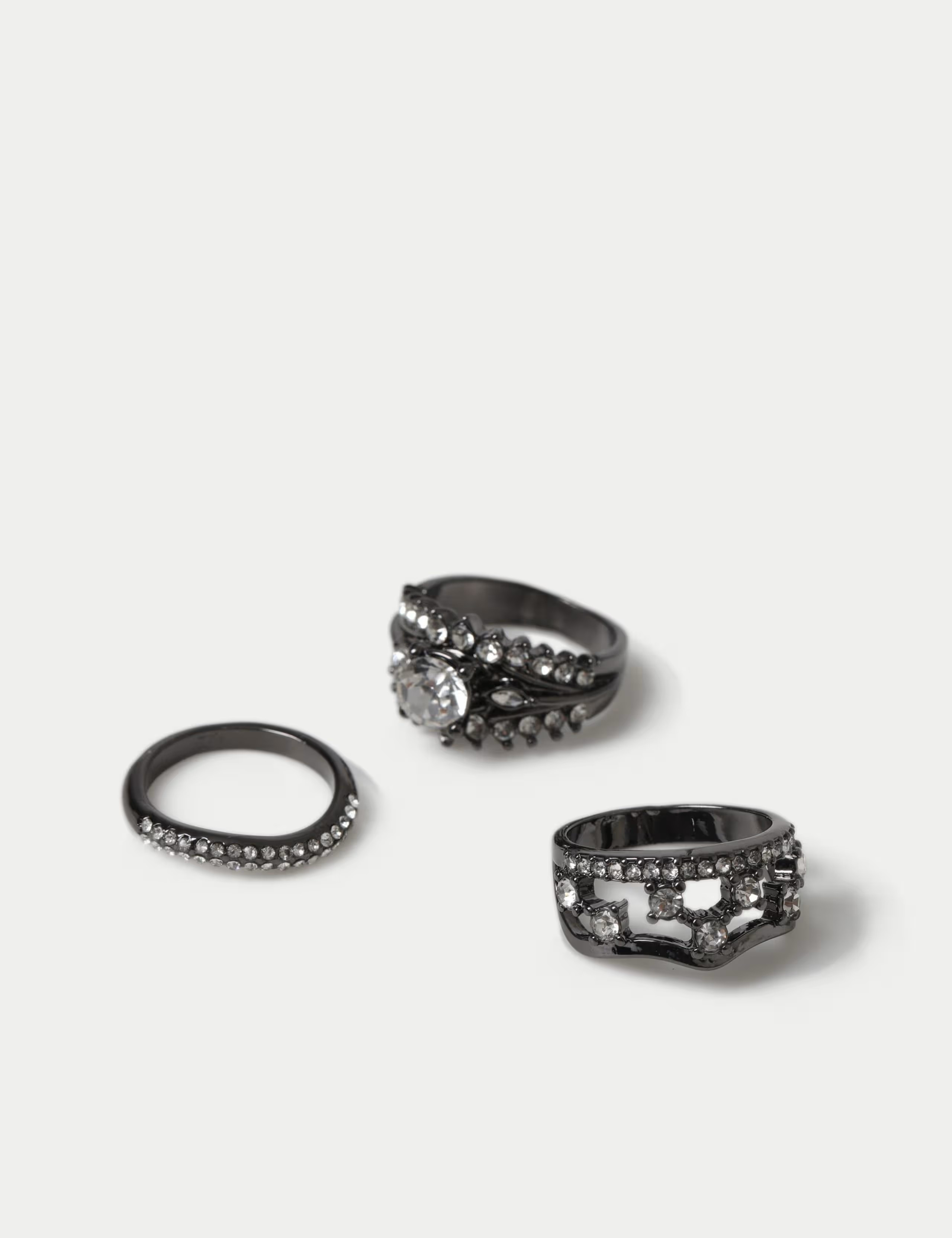 3 Pack Crystal Ring Set | Marks & Spencer (UK)