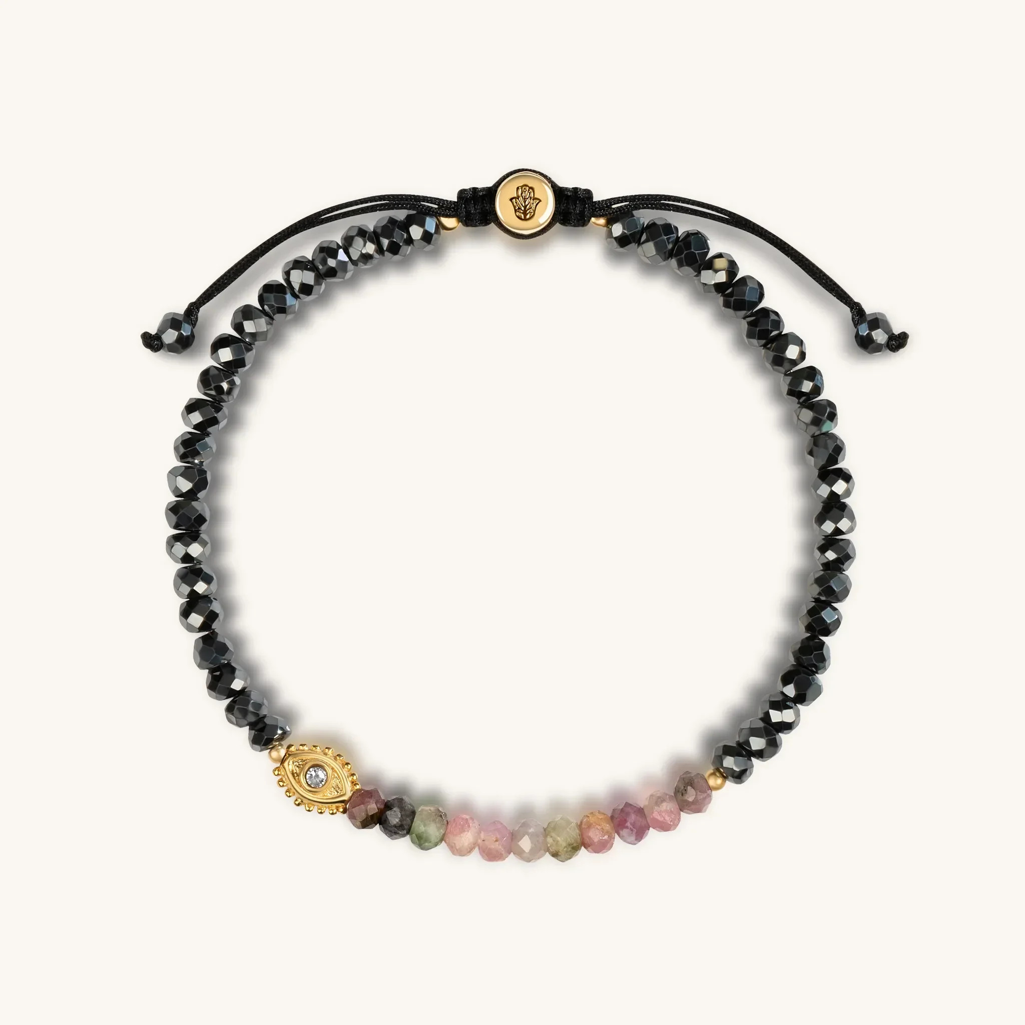 Grounded in Love - Evil Eye Tourmaline Hematite Bracelet | Karma and Luck