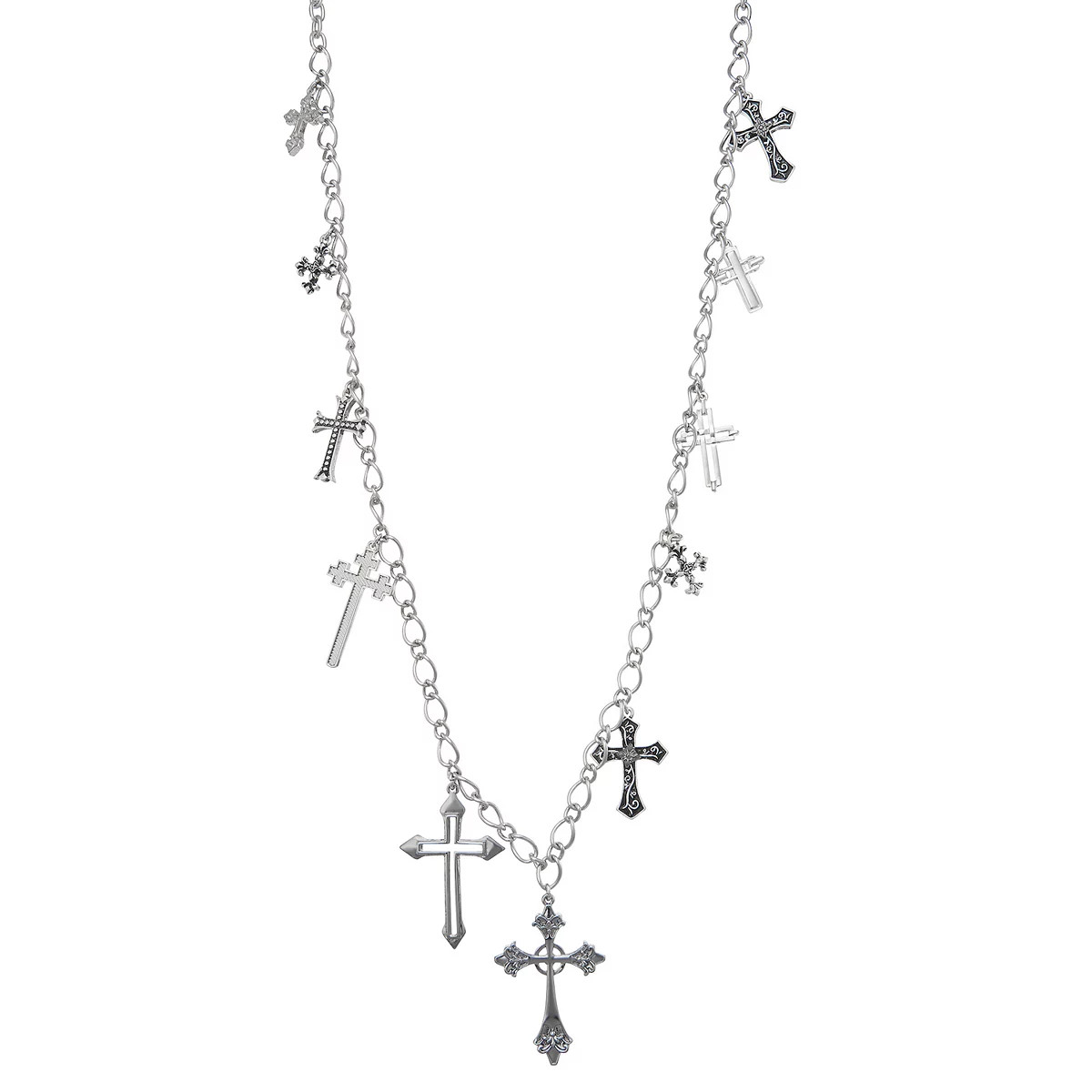 Simply Vera Vera Wang Silver Tone Cross Charm Necklace | Kohl's