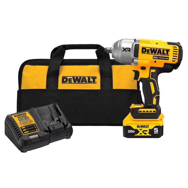 DEWALT XR 20-volt Max Variable Speed Brushless 1/2-in Drive Cordless Impact Wrench (Battery Inclu... | Lowe's