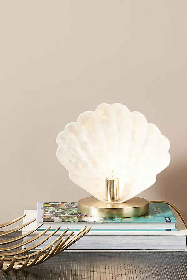 Seashell Accent Lamp By Anthropologie in White | Anthropologie (US)