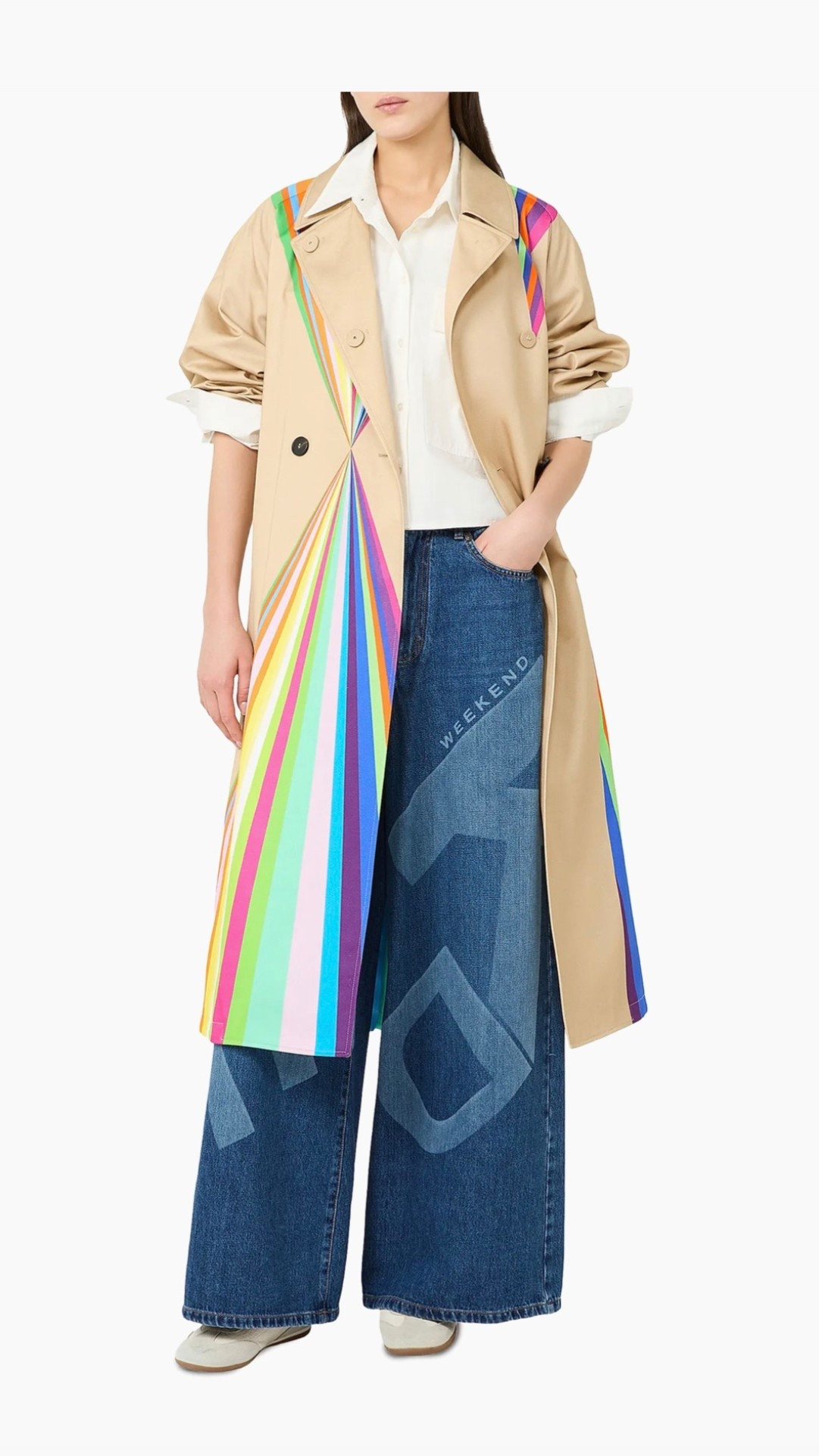 Weekend Max Mara

Trench Coat in Water Repellent Cotton with Rainbow Print

A Weekend with an Artist celebrates creativity: Paola Pivi reinterprets the iconic Weekend Max Mara trench coat, transforming it into a wearable work of art

#LTKTravel #LTKWorkwear #LTKSeasonal