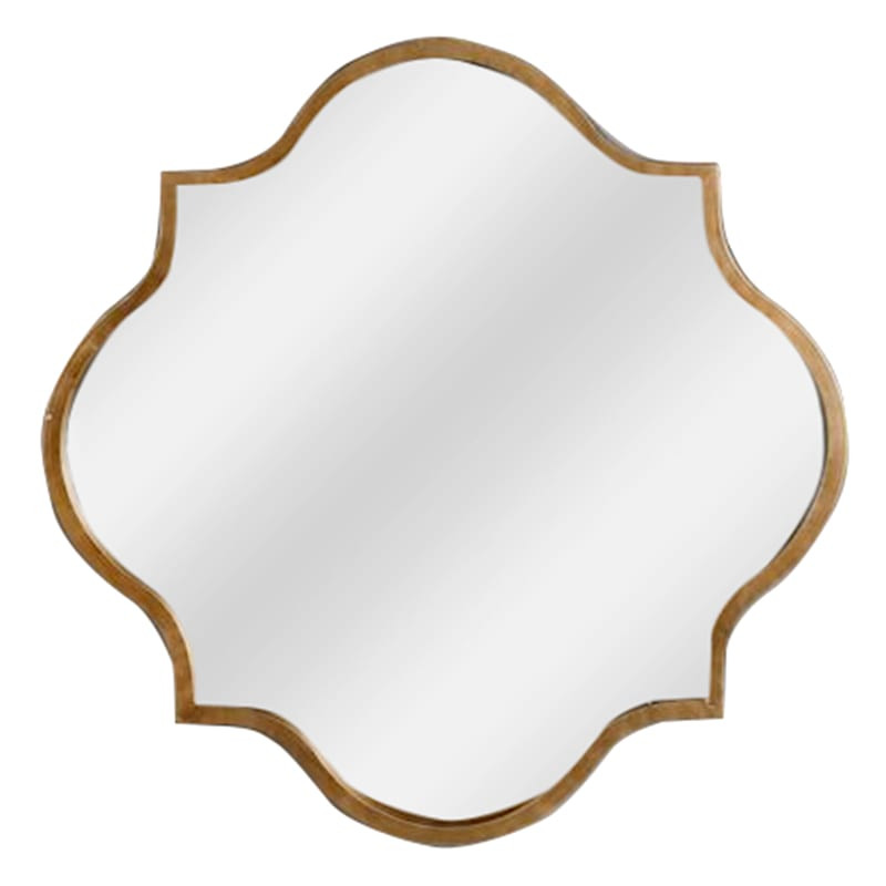 Gold Metal Quatrefoil Wall Mirror, 20" | At Home