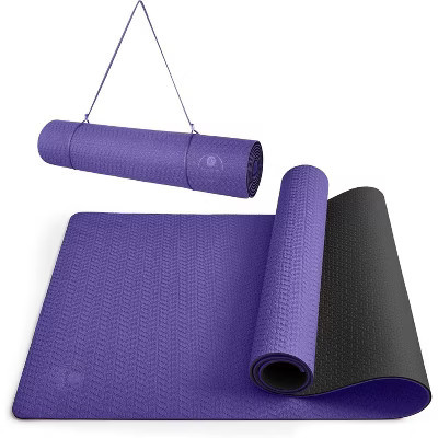 Thick Non-Slip Yoga Mat 72x24 Inches, 6mm Anti-Tear Eco-Friendly Exercise Mat for Hot Yoga, Pilates & Workouts Purple one size | Target