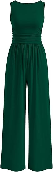 PRETTYGARDEN One Piece Jumpsuits for Women Dressy Casual Sleeveless Crewneck Wide Leg Rompers Jum... | Amazon (US)