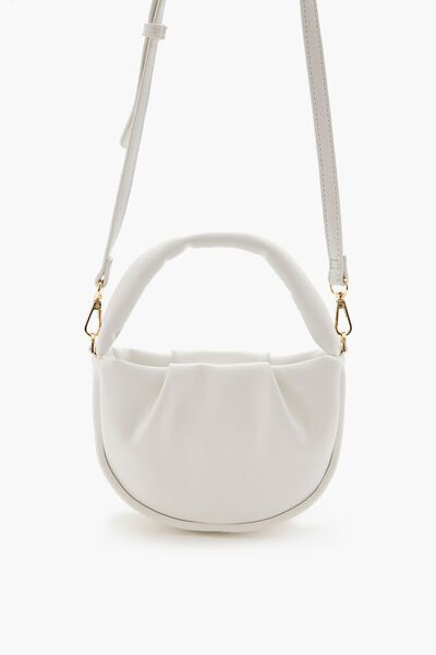 Ruched Faux Leather Crossbody Bag | Forever 21