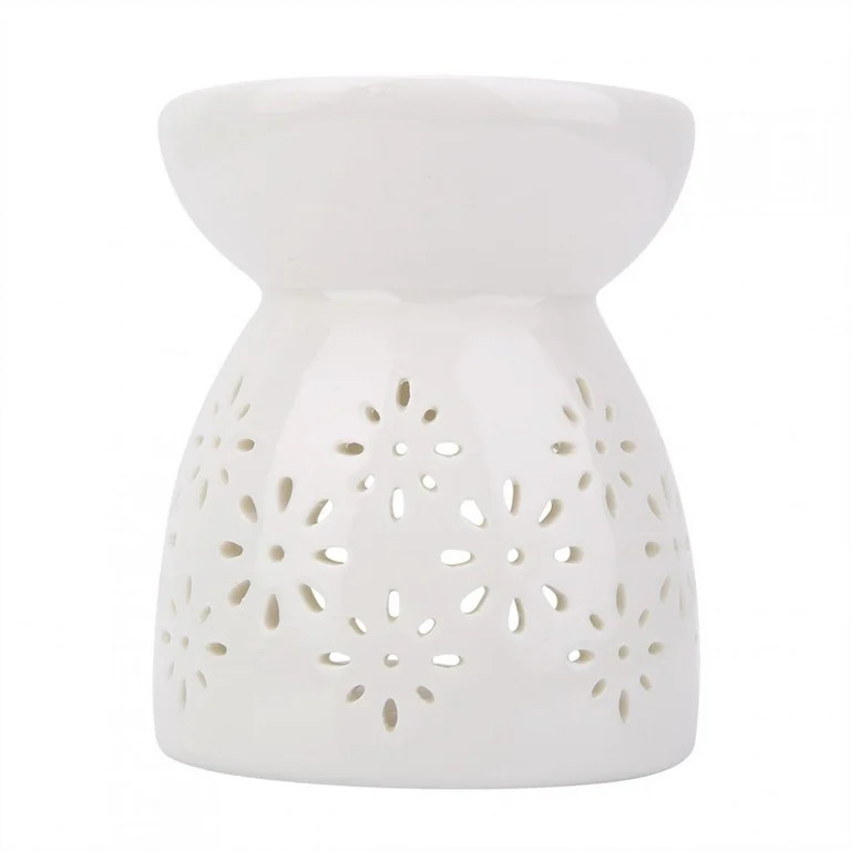 WALFRONT Ceramic Tealight Holder Essence Oil Burner Candle Incense White Wax Melter Oil Melt Warm... | Walmart (US)