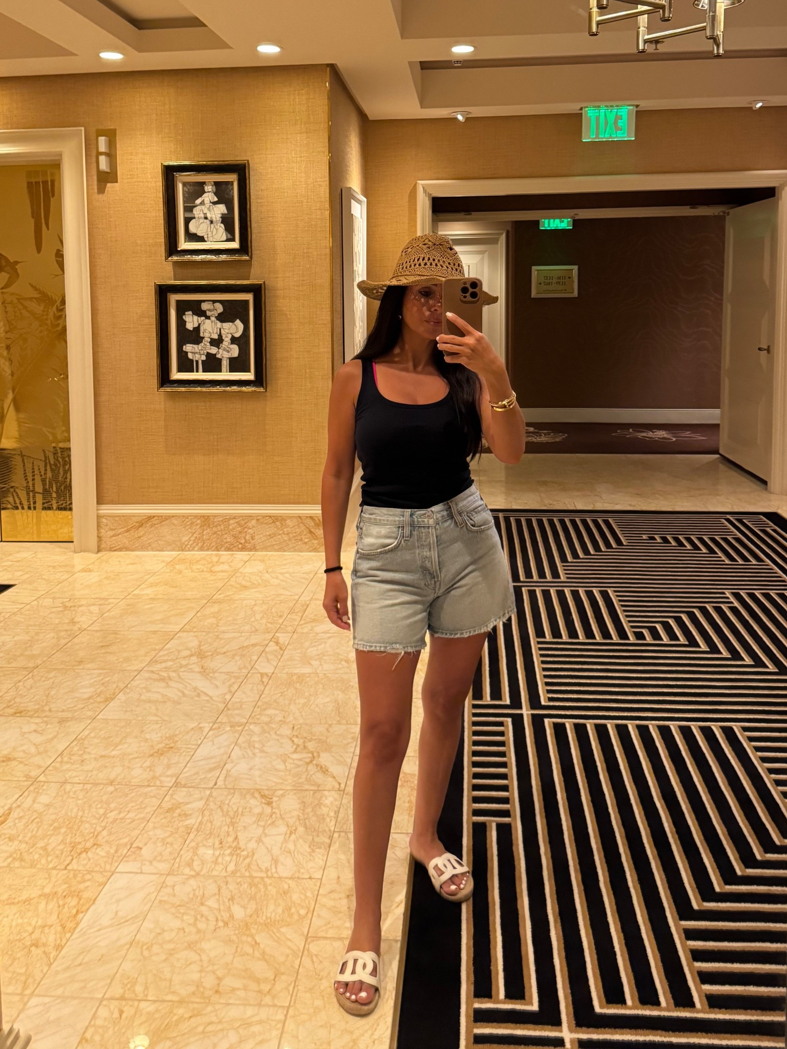 These shorts from AGOLDE have been my go-to for years! I have them in a few colors, even a frayed hem. just love the length… they’re not too short, so I can actually wear them out and feel comfortable. 
And this tank from Old Navy is another staple for me. I have it in a few colors and always find myself reaching for it.

Tank top size: xs 
Jean shorts size: 25

Petite fashion | outfit ideas | Rita Salmo | vacation day time casual outfit 

#LTKPetite #LTKOver40