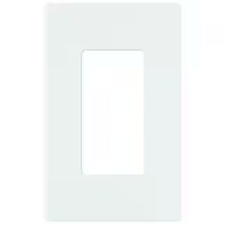 Lutron Claro 1 Gang Wall Plate for Decorator/Rocker Switches, Gloss, White (CW-1-WH) (1-Pack) CW-... | The Home Depot
