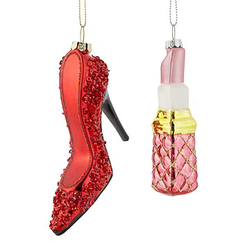 North Pole Trading Co. Shoe & Lipstick Set Of 2 Christmas Ornament | JCPenney