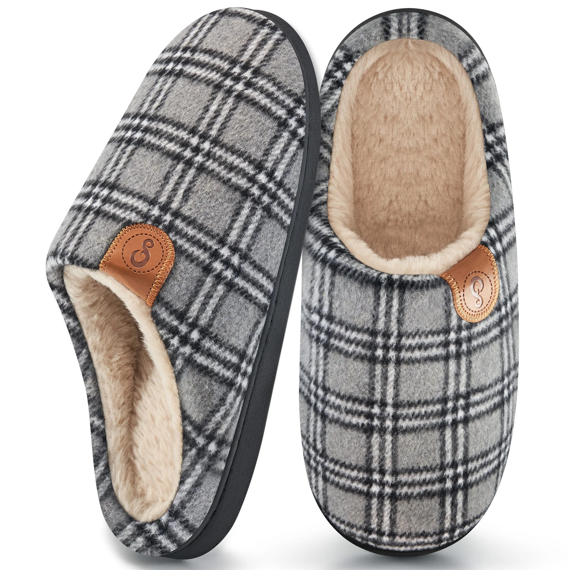 Ecetana Slippers for Women Warm Memory Foam Fuzzy Slippers Non Slip Womens House Shoes | Walmart (US)