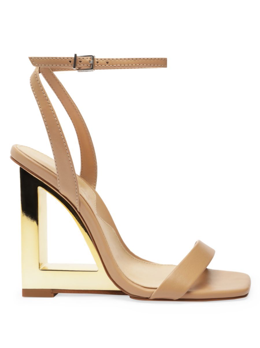 Filipa 100MM Leather Wedge-Heel Sandals | Saks Fifth Avenue