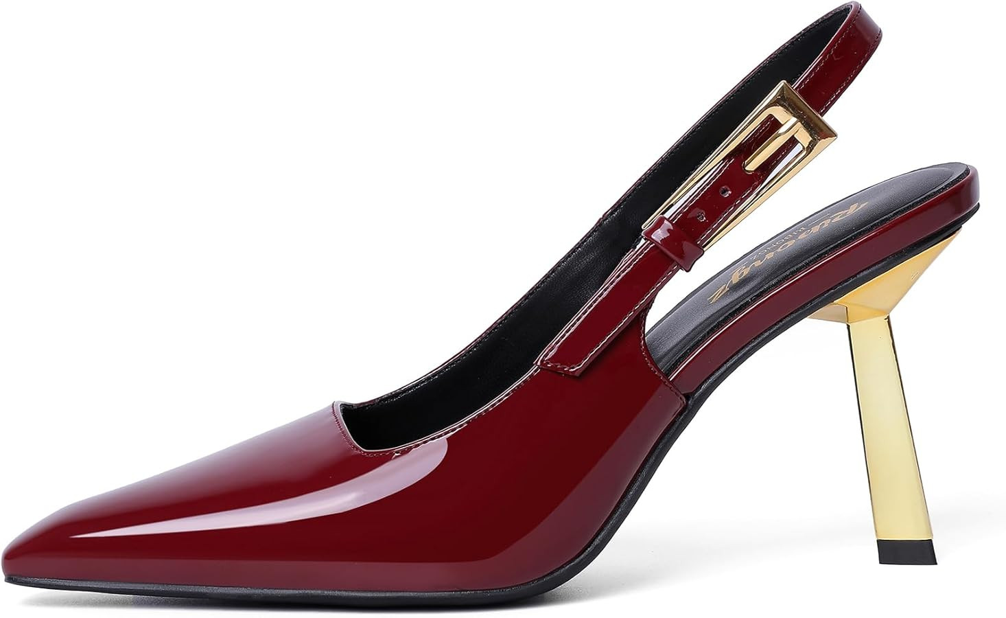 RIBONGZ Slingback Heels for Women Closed Pointed Toe Stiletto High Heels Dress Sexy Pumps Heeled ... | Amazon (US)