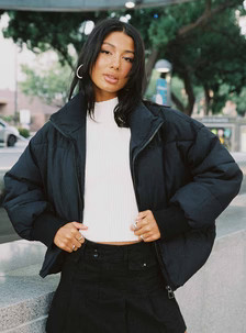 Abe Puffer Jacket Navy | Princess Polly US