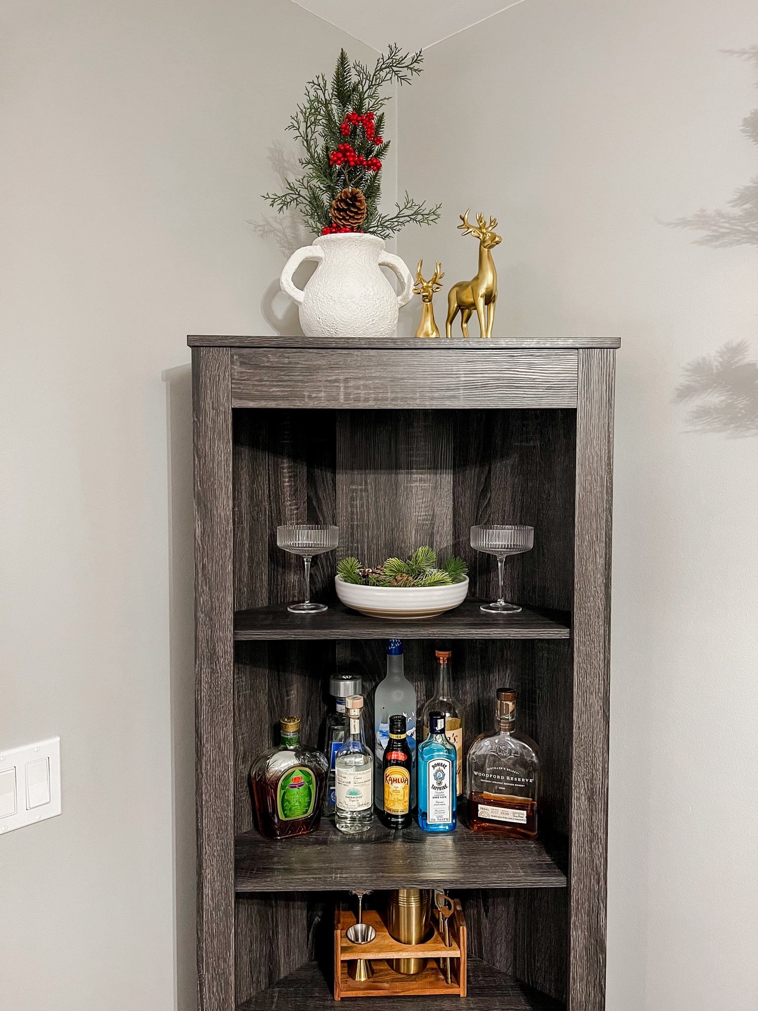 Christmas bar corner styling 

Christmas shelf styling, Christmas decor, Christmas bar, Christmas cocktails 

#LTKhome #LTKSeasonal #LTKHoliday
