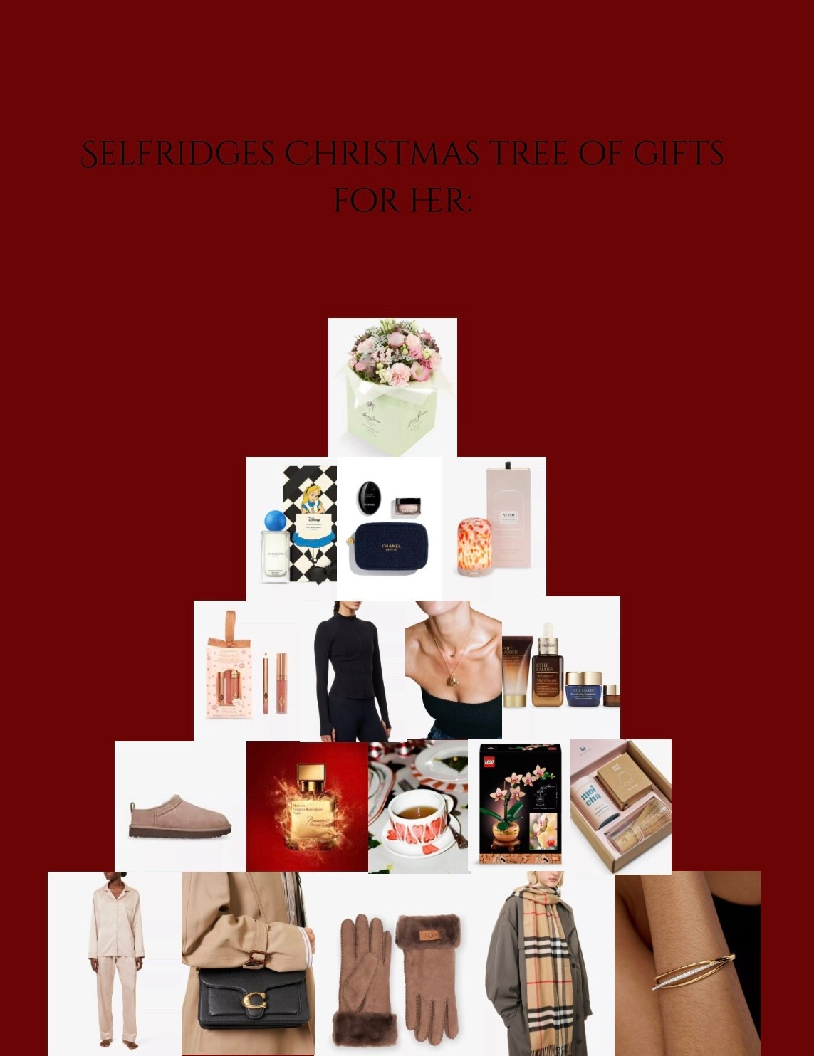 A selfridges gift guide for her | from a range of prices 

#LTKgiftguide #LTKluxury #LTKxSelfridges