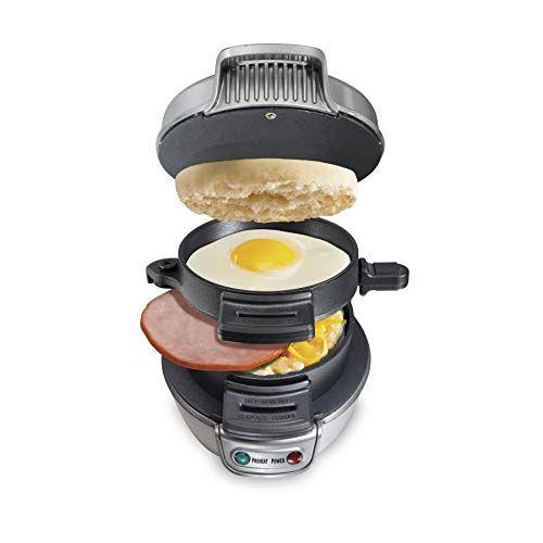 Hamilton Beach Breakfast Sandwich Maker with Egg Cooker Ring, Customize Ingredients, Perfect for ... | Amazon (US)