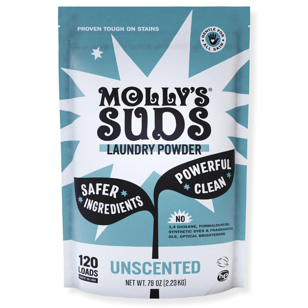 Molly's Suds Original Laundry Detergent Powder | Clean Laundry Detergent Powder for Sensitive Ski... | Amazon (US)