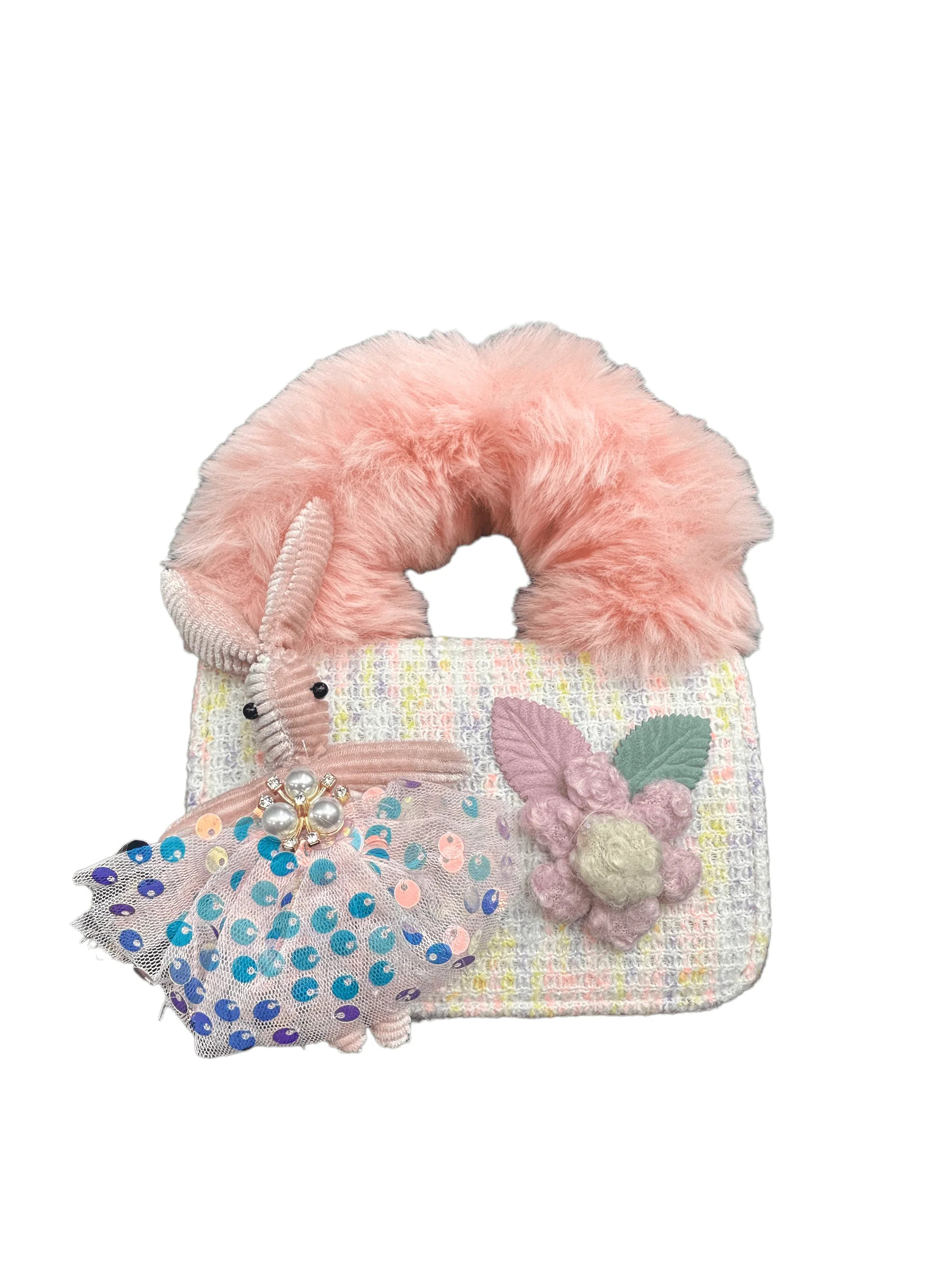 Fluffy Bunny Fur Purse | Lola + The Boys