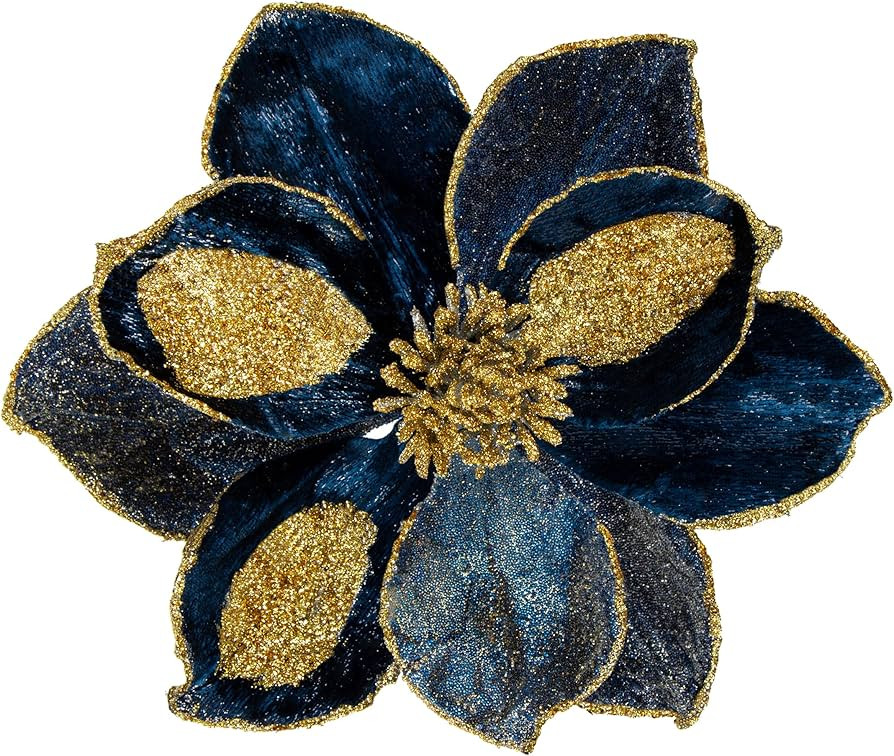 Briful 10’’ Large Heads Christmas Glitter Magnolia Flowers Christmas Tree Ornaments Set of 3 ... | Amazon (US)