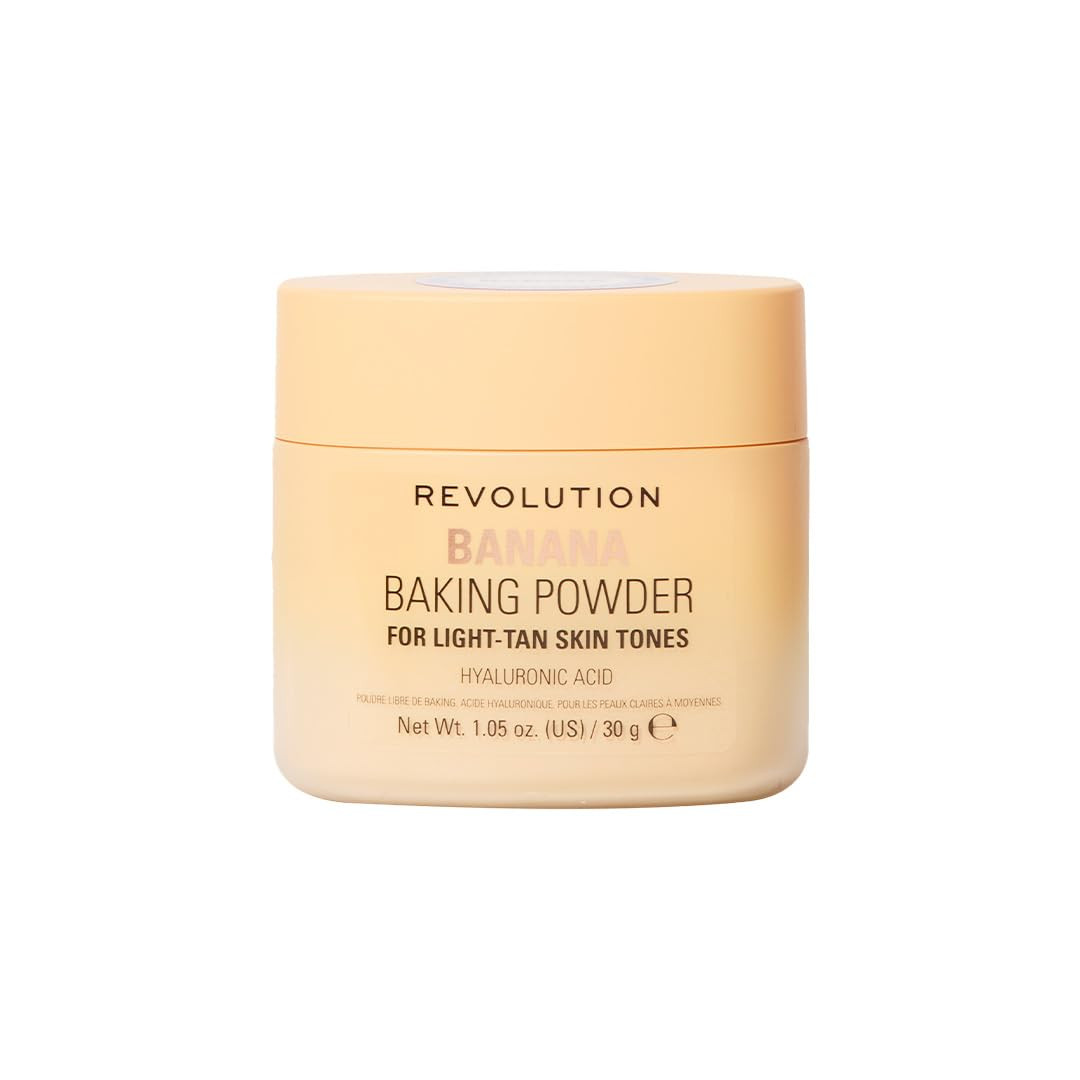 Revolution Beauty, Loose Baking Powder, Makeup Setting Powder, Long Lasting Coverage, Mattifies & Reduces Shine, Banana, 1.12 Oz | Amazon (US)