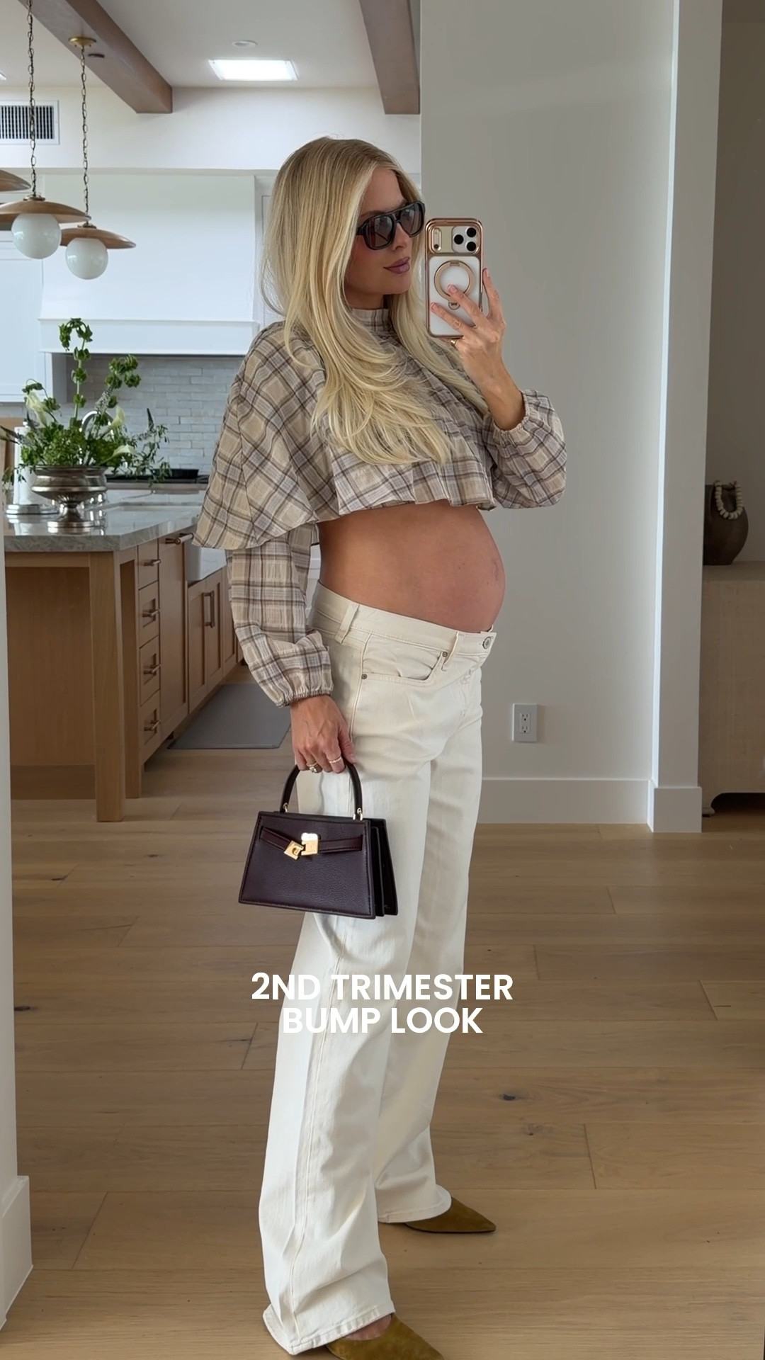 Wearing a medium in top, 31 in jeans (sized up for pregnancy), shoes are older schutz - linked similar! #kathleenpost

Maternity look, bump friendly outfits, spring transition outfit, spring outfits 2026, chic dinner date, spring date night outfit 



#LTKSeasonal #LTKBump #LTKootd