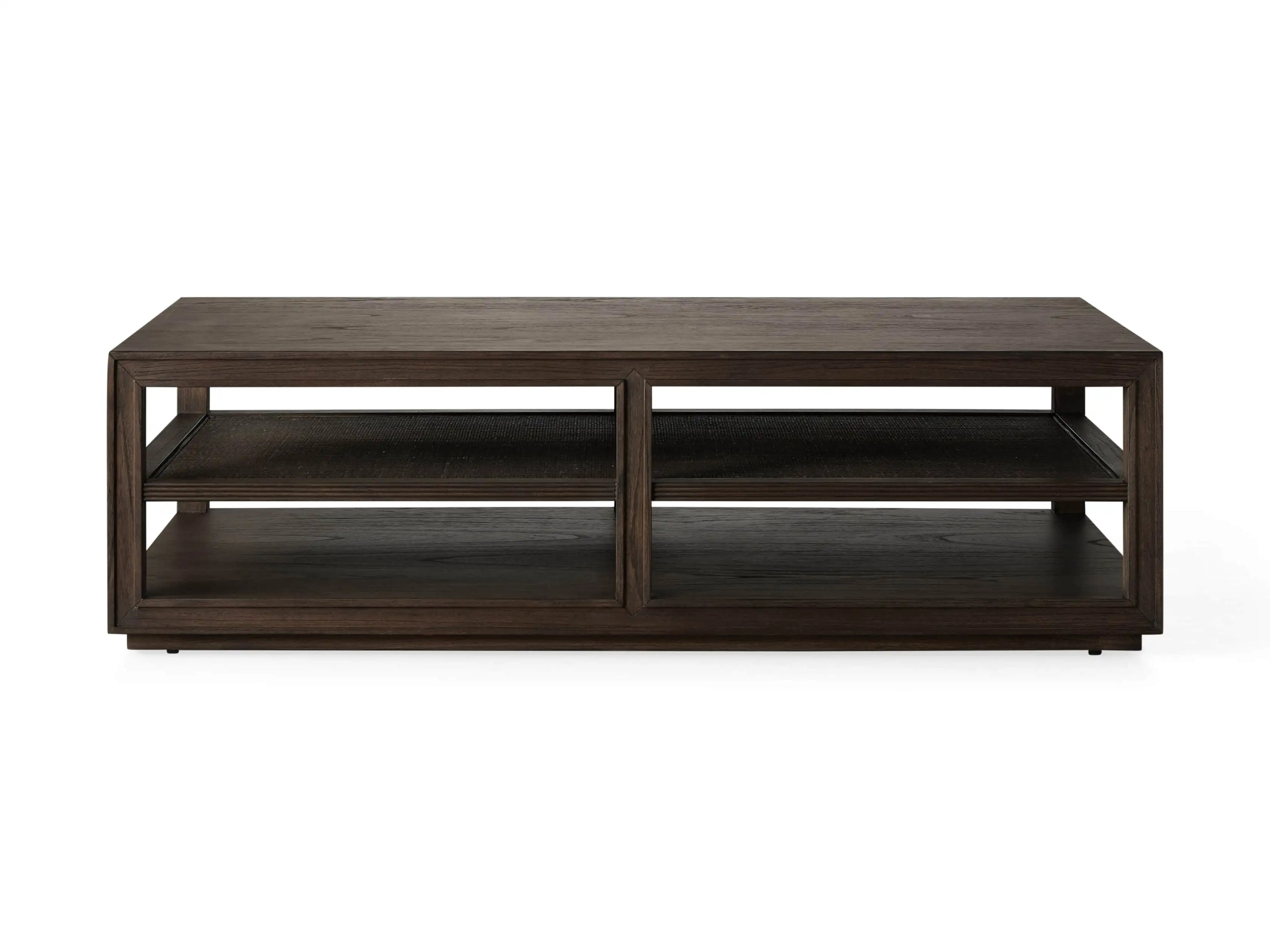 Pearson Cane Coffee Table in Bastian Brown | Arhaus