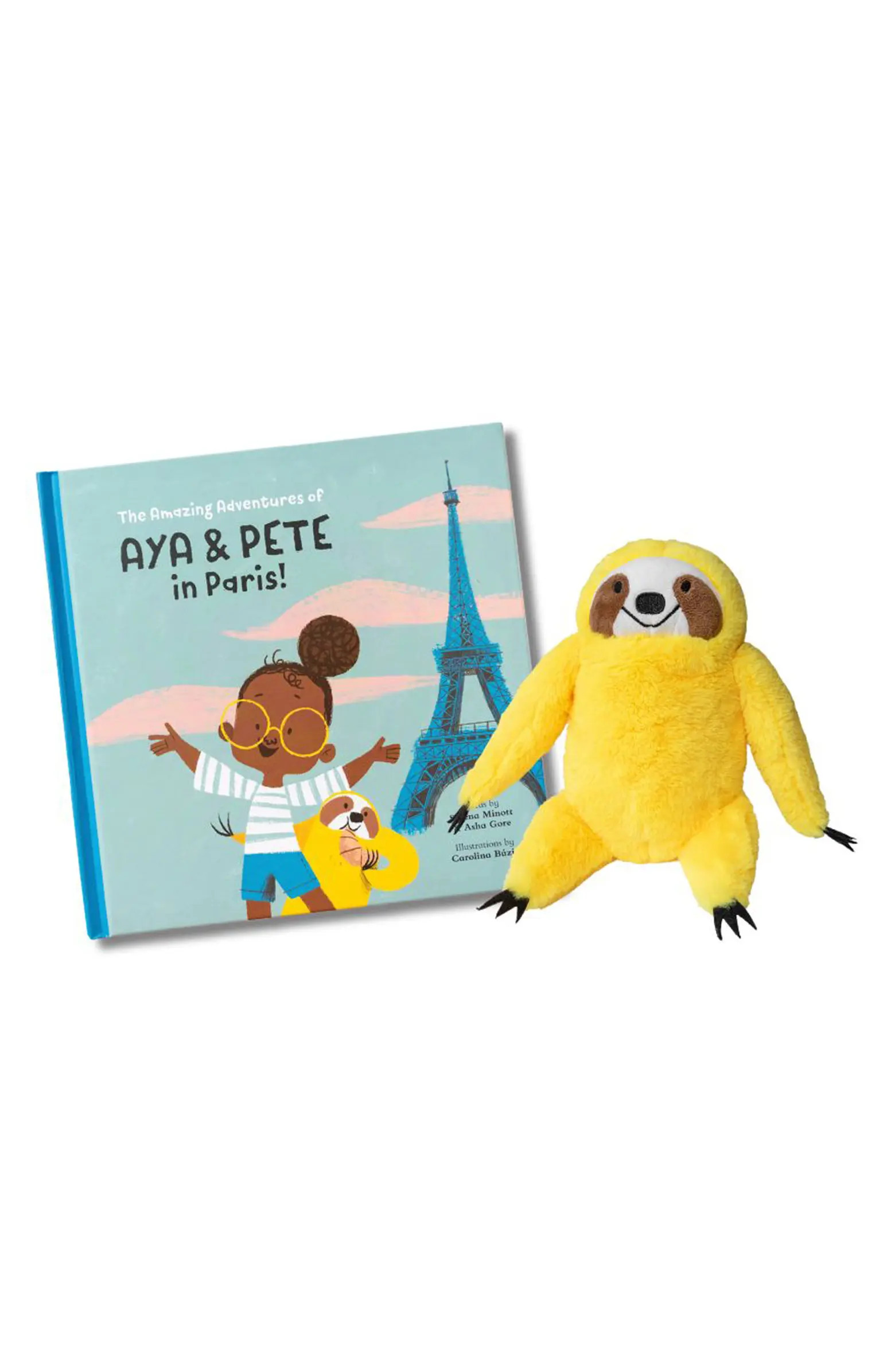 'The Adventures of Aya & Pete in Paris!' Book & Plush Pete Set | Nordstrom