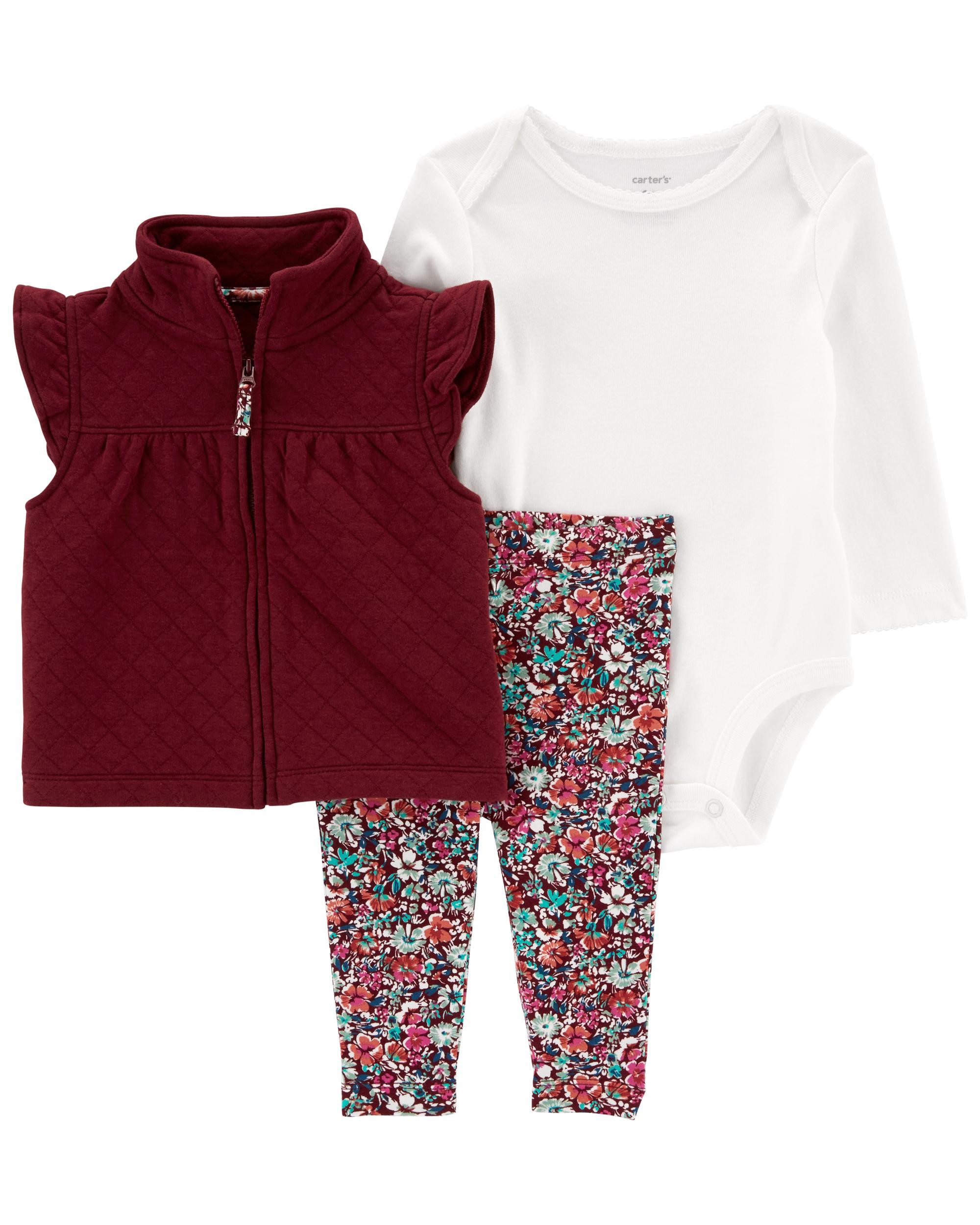 Baby 3-Piece Doubleknit Vest Set | Carter's