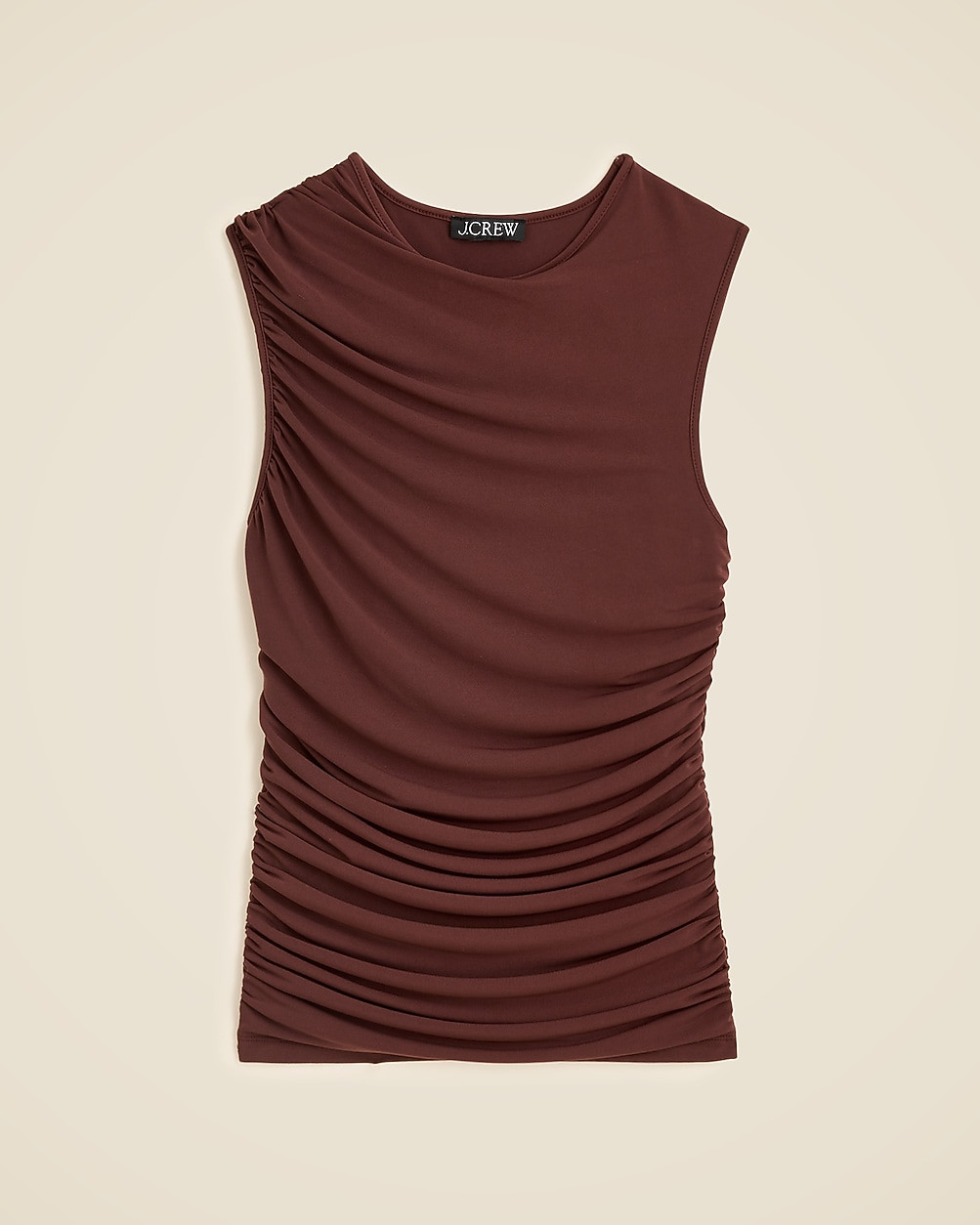 Ruched shell top in matte jersey | J. Crew US