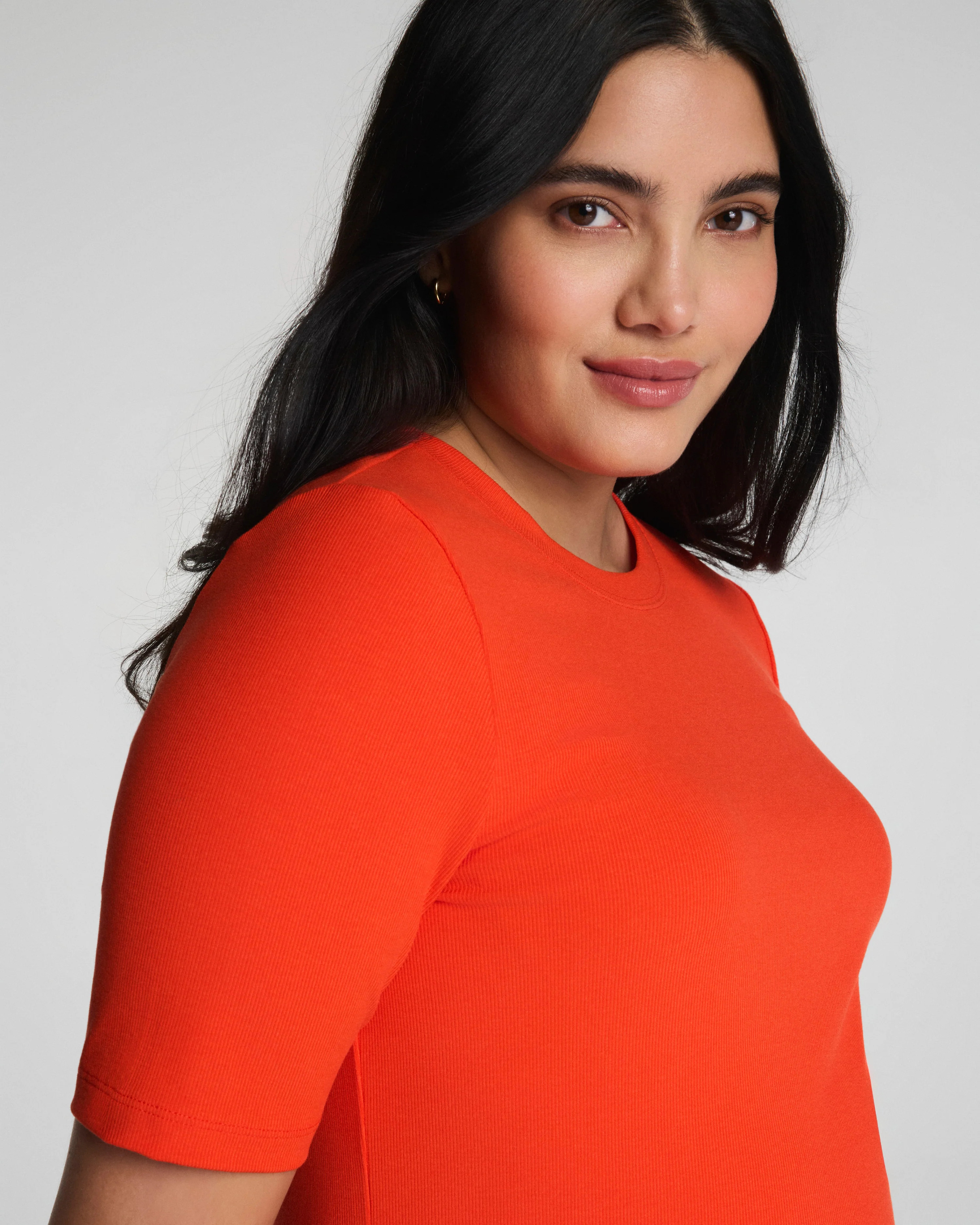 Ribbed Knit Crewneck Tee | Spanx